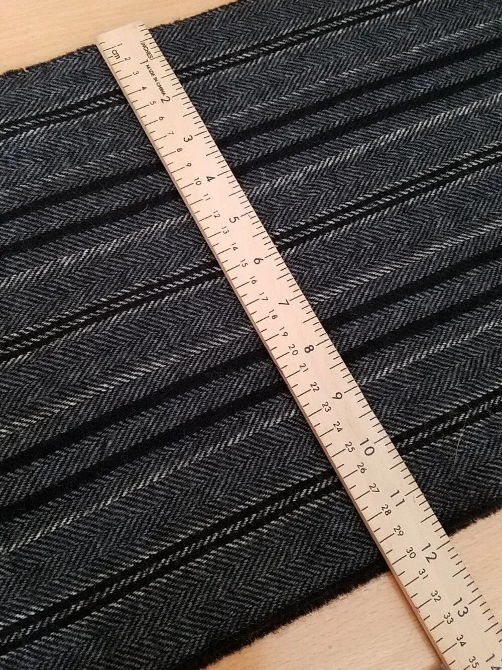 Givenchy Monsieur 100% Lambswool Scarf Gray Black | 5 Small Holes | Made in Urug